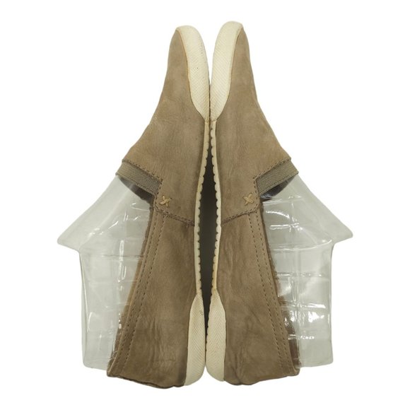 Frye Melanie Womens Slip On Sneaker Size 7.5 Nubuck Leather Taupe Gray Shoes - Picture 2 of 12